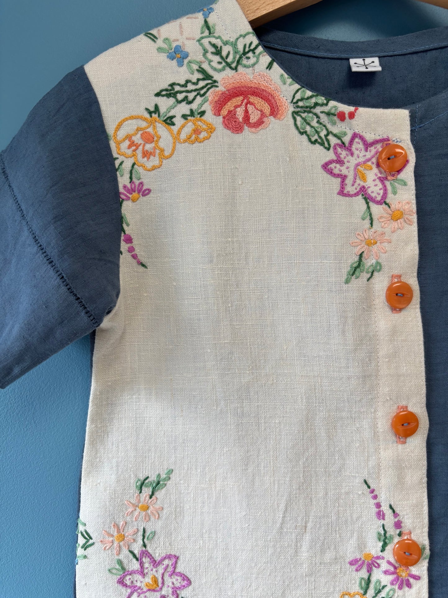 Embroidered linen shirt