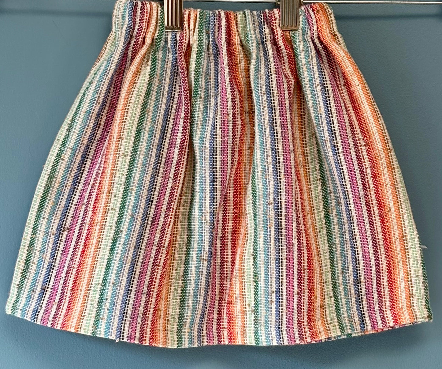 Reclaimed fabric rainbow skirt