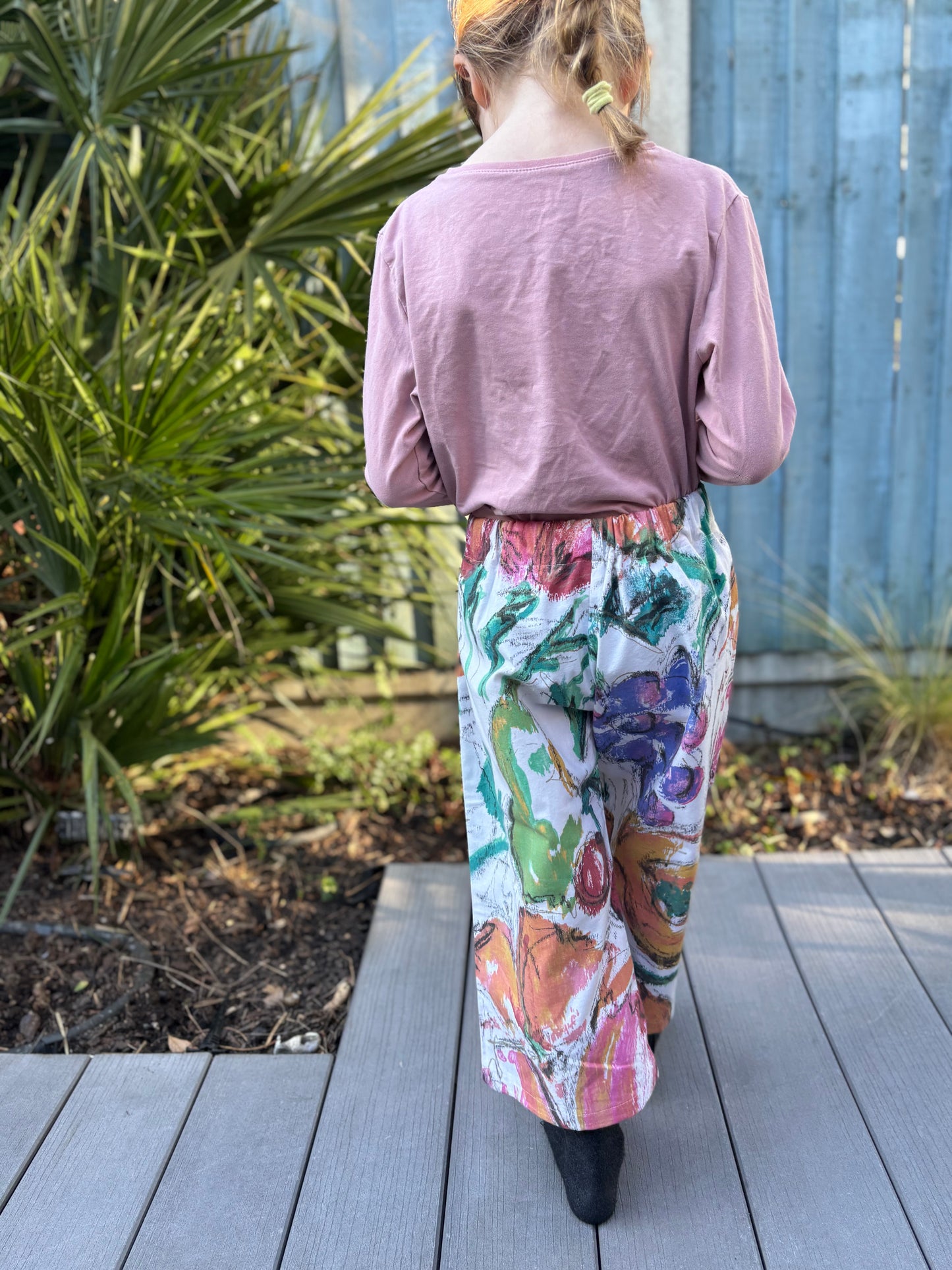 Vintage cotton wide leg trousers