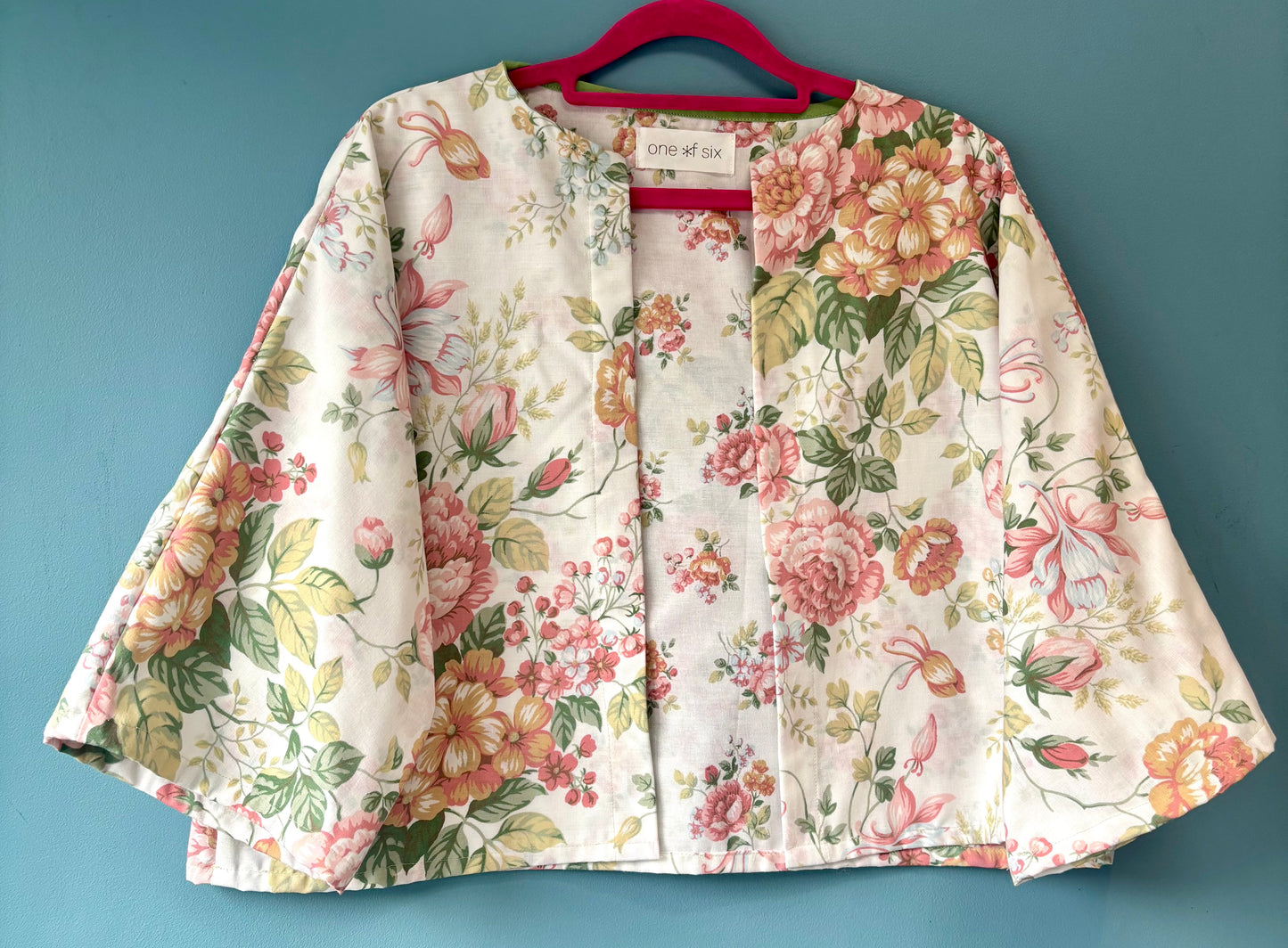 Repurposed floral jacket