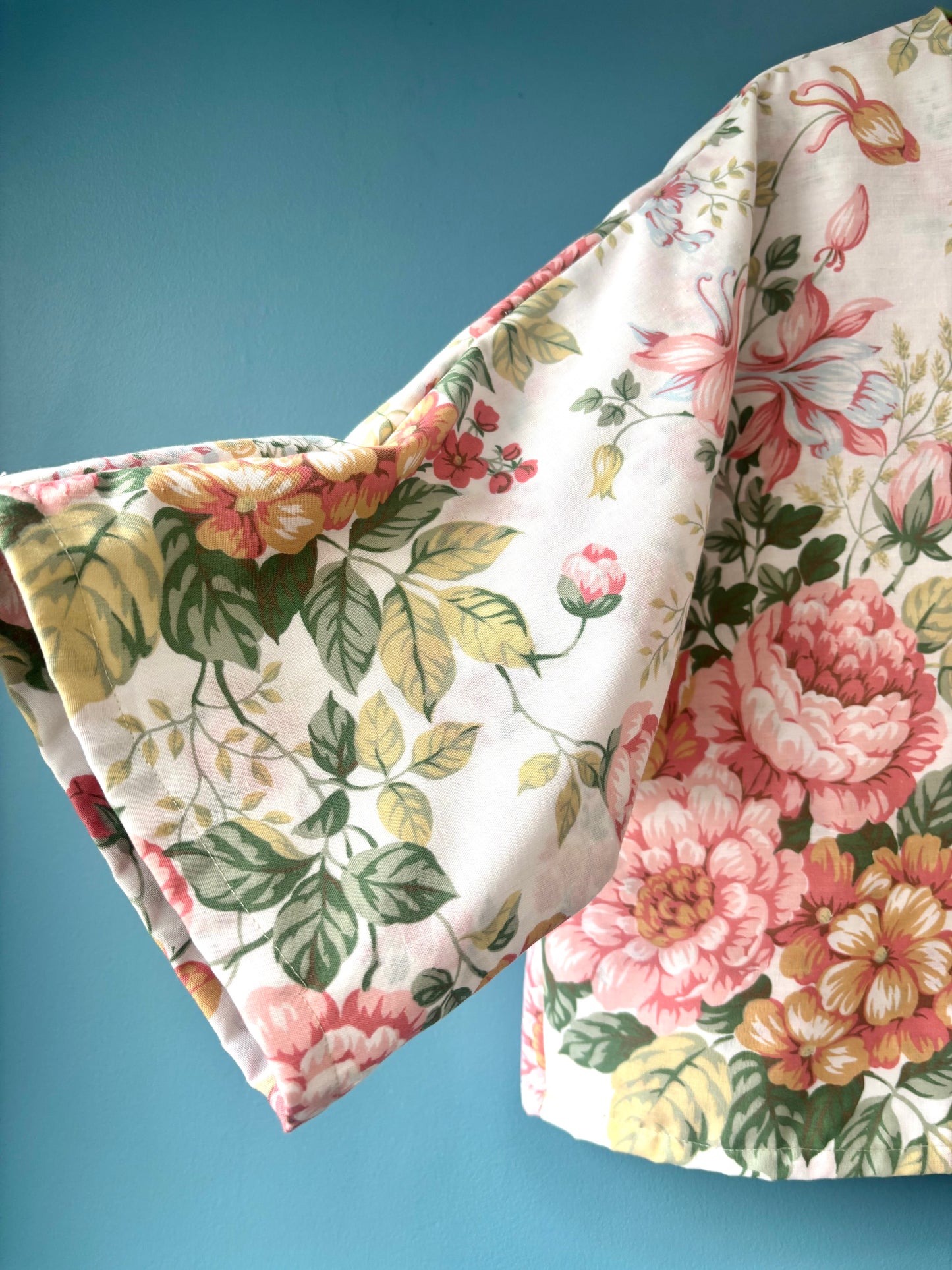 Repurposed floral jacket