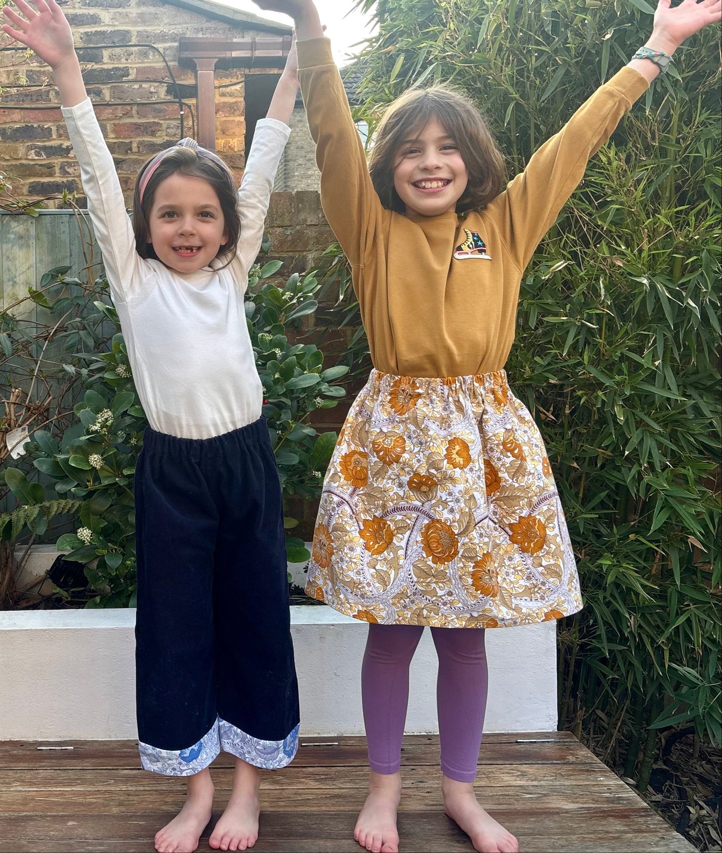 Repurposed vintage cotton skirt