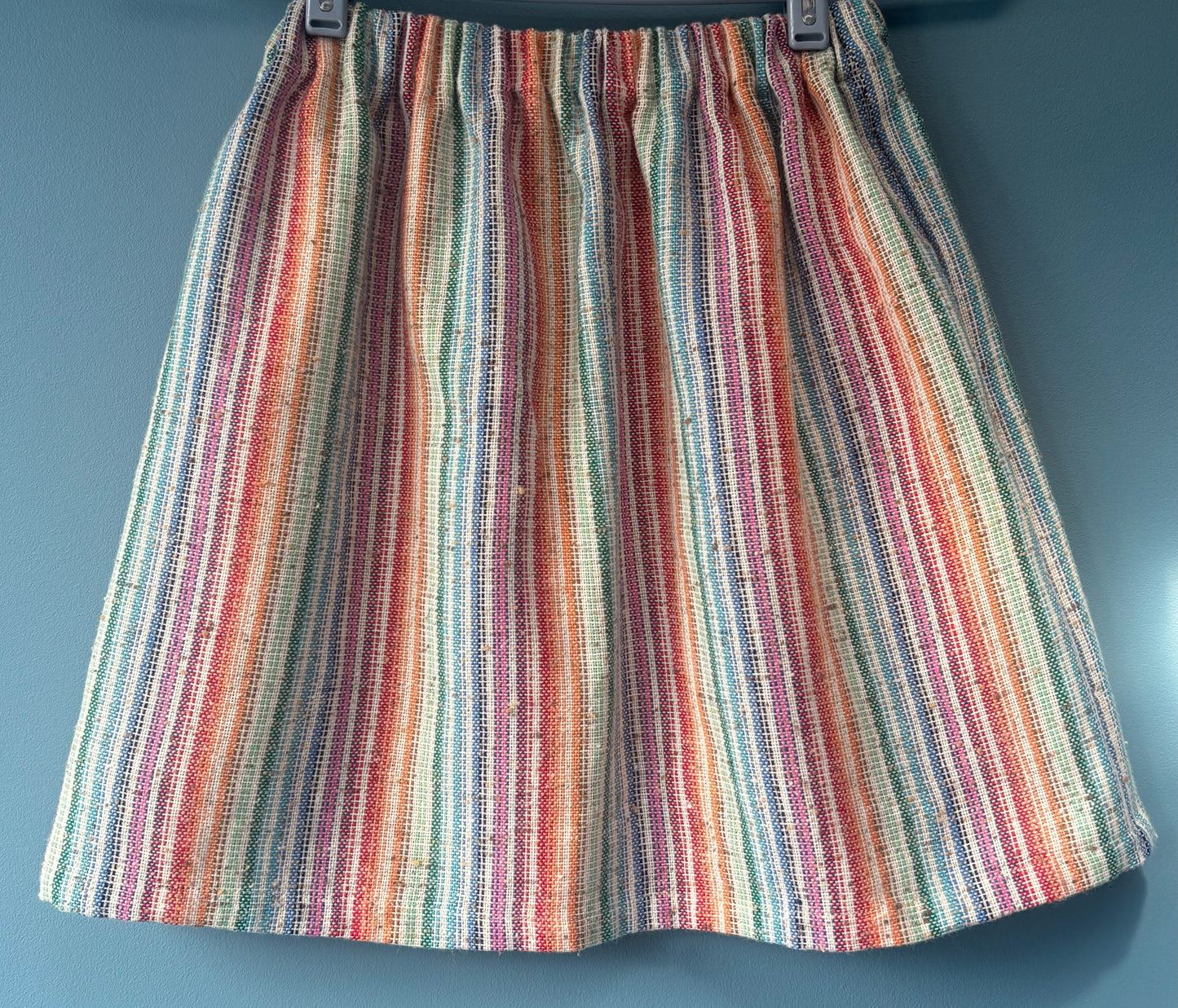 Reclaimed fabric rainbow skirt
