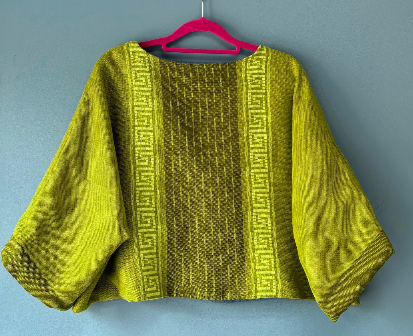 Mid-Century woven tablecloth jacket