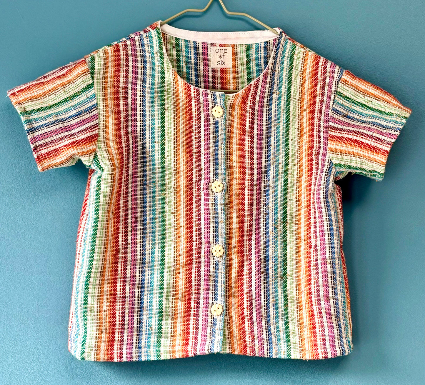 Recalimed linen rainbow shirt