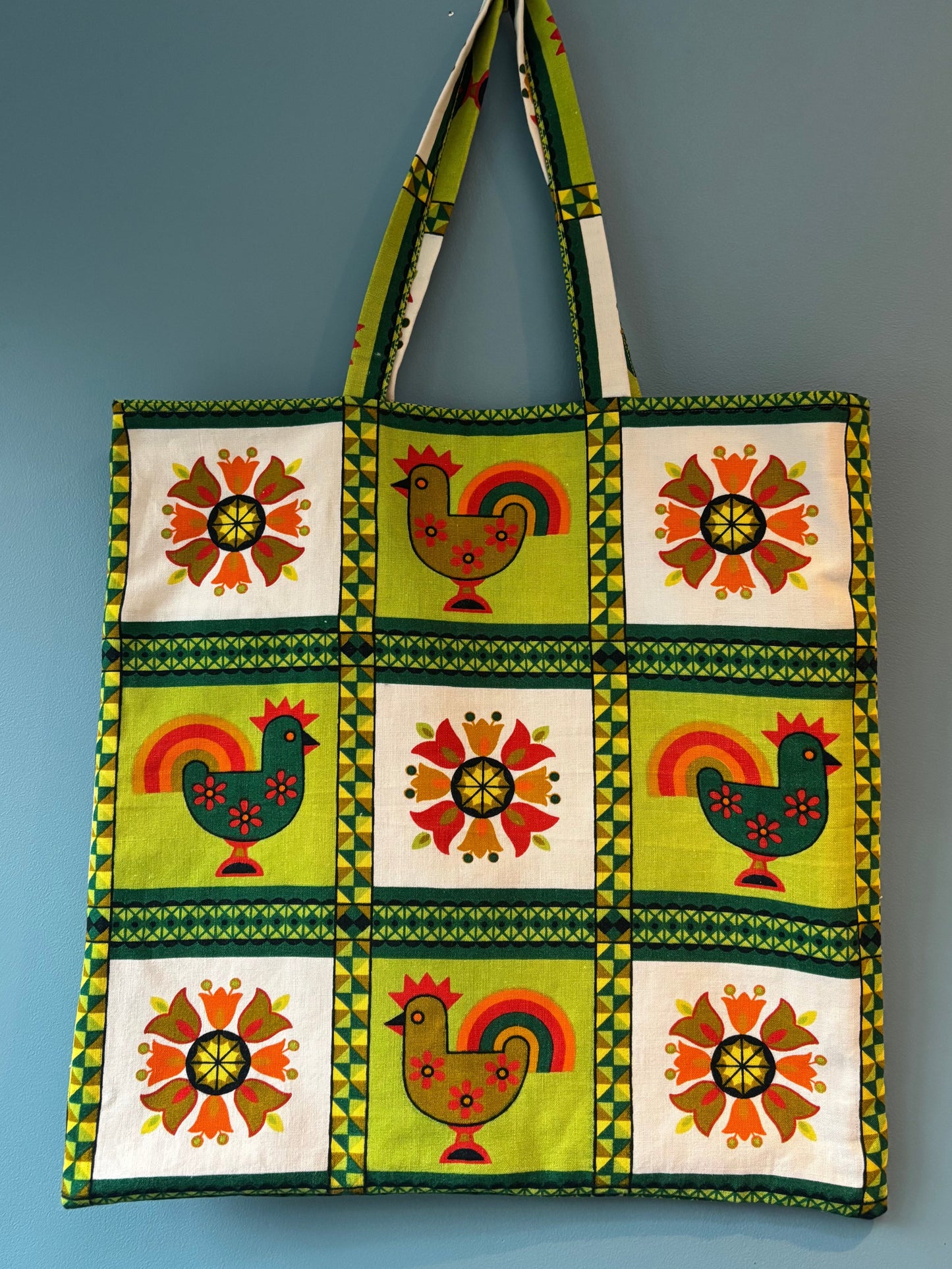 Vintage cotton tote bag