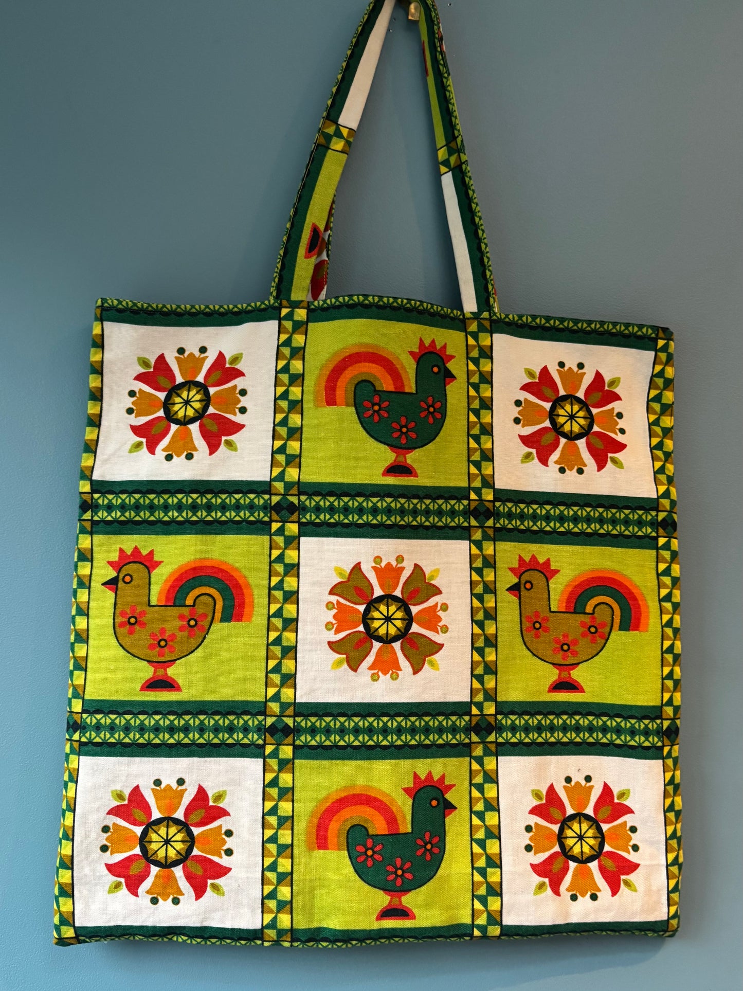 Vintage cotton tote bag