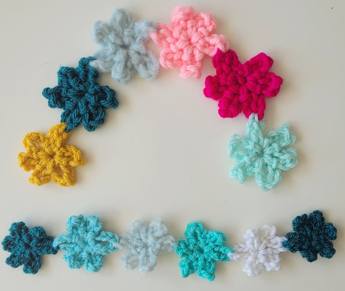 Fabric printing and crochet in Half-Term