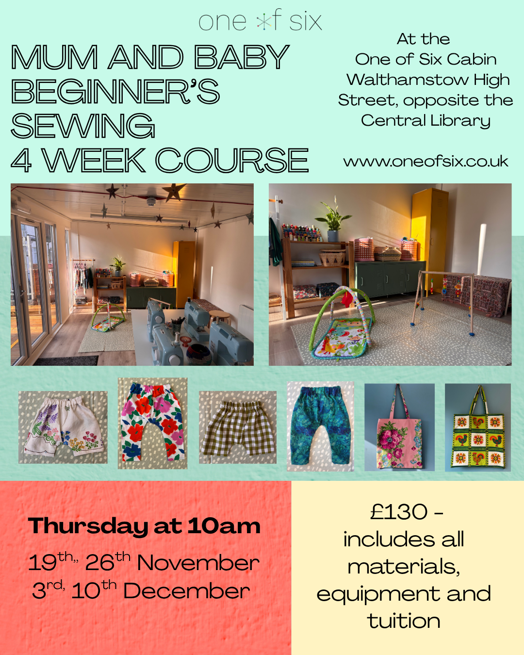 Mum and Baby sewing course - extra date