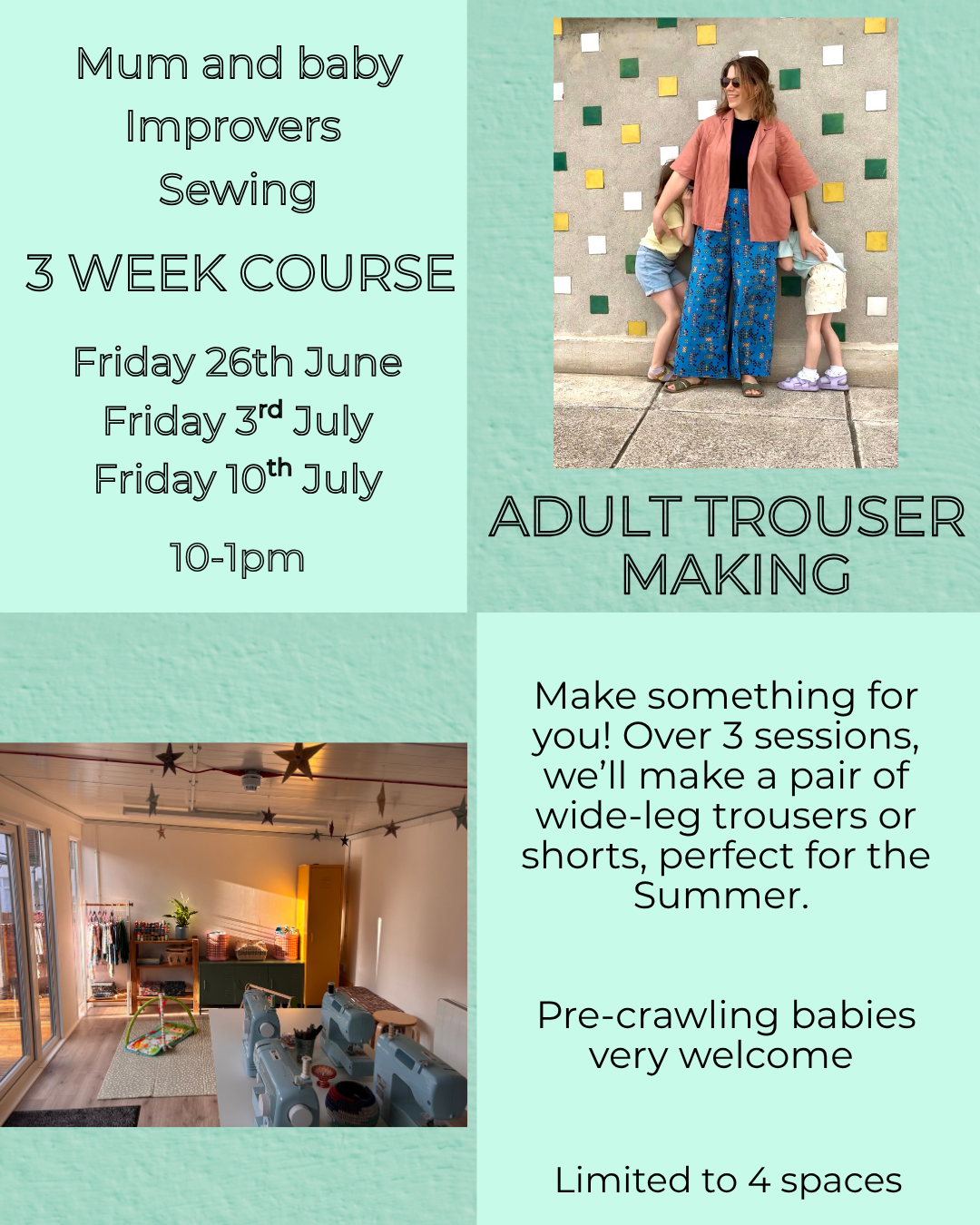 Wide-leg trousers workshop - 3 week course