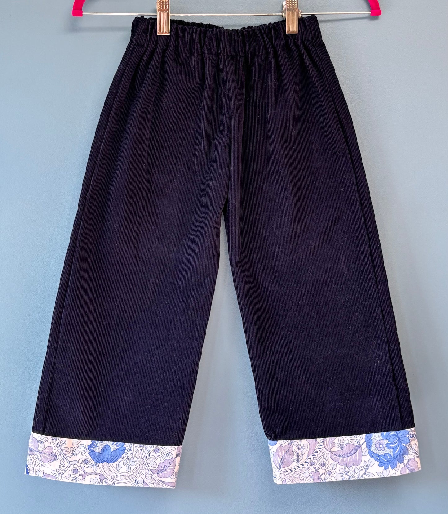 Wide leg corduroy trousers