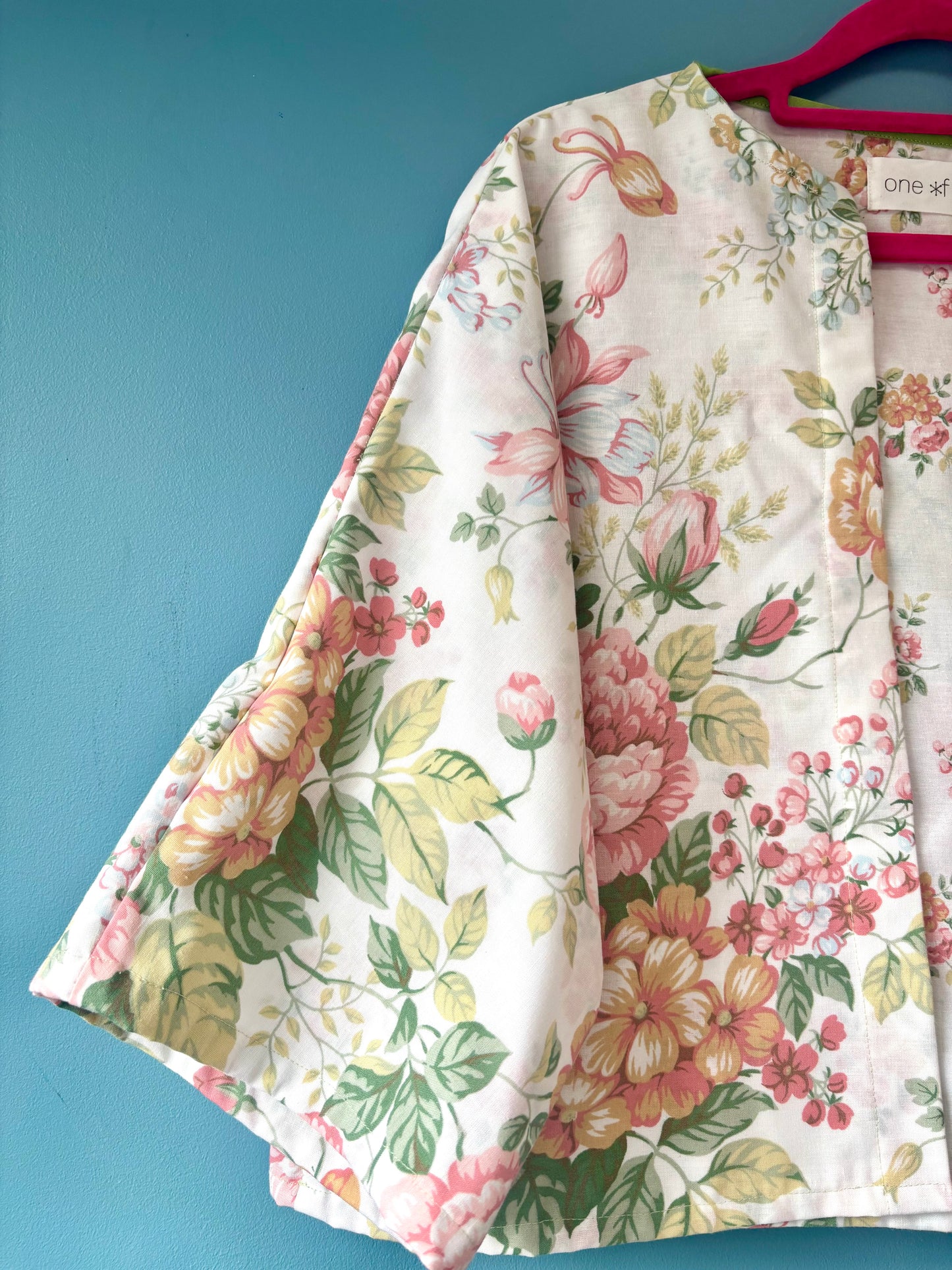 Repurposed floral jacket