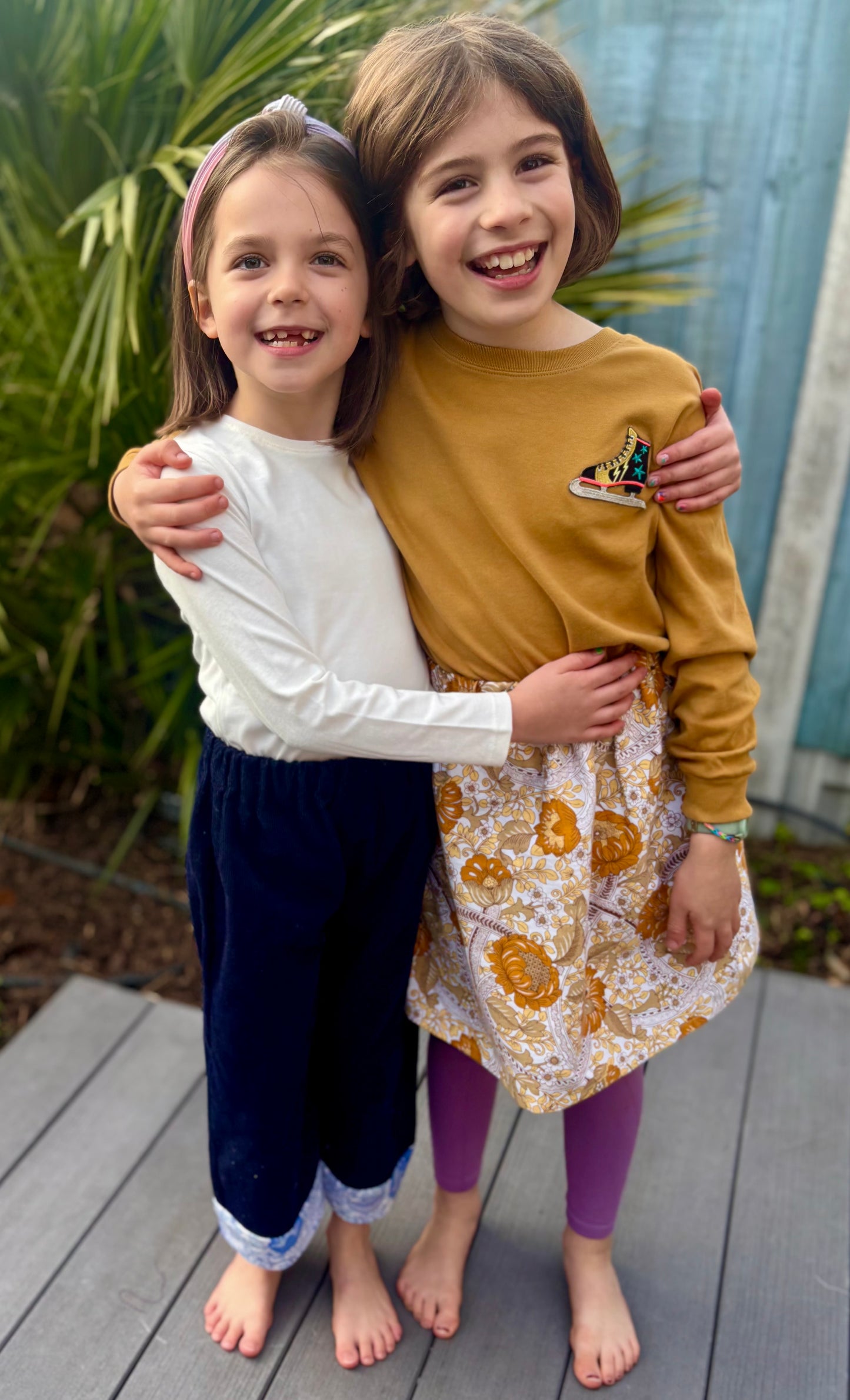 Wide leg corduroy trousers