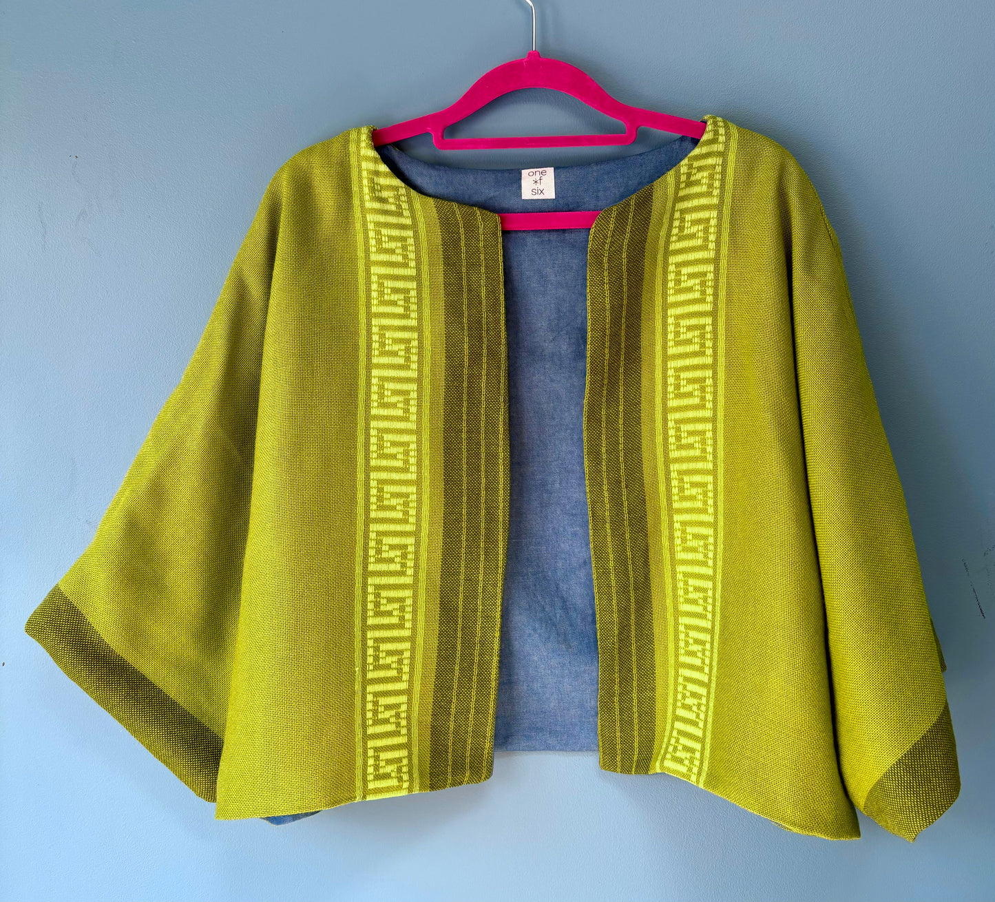 Mid-Century woven tablecloth jacket