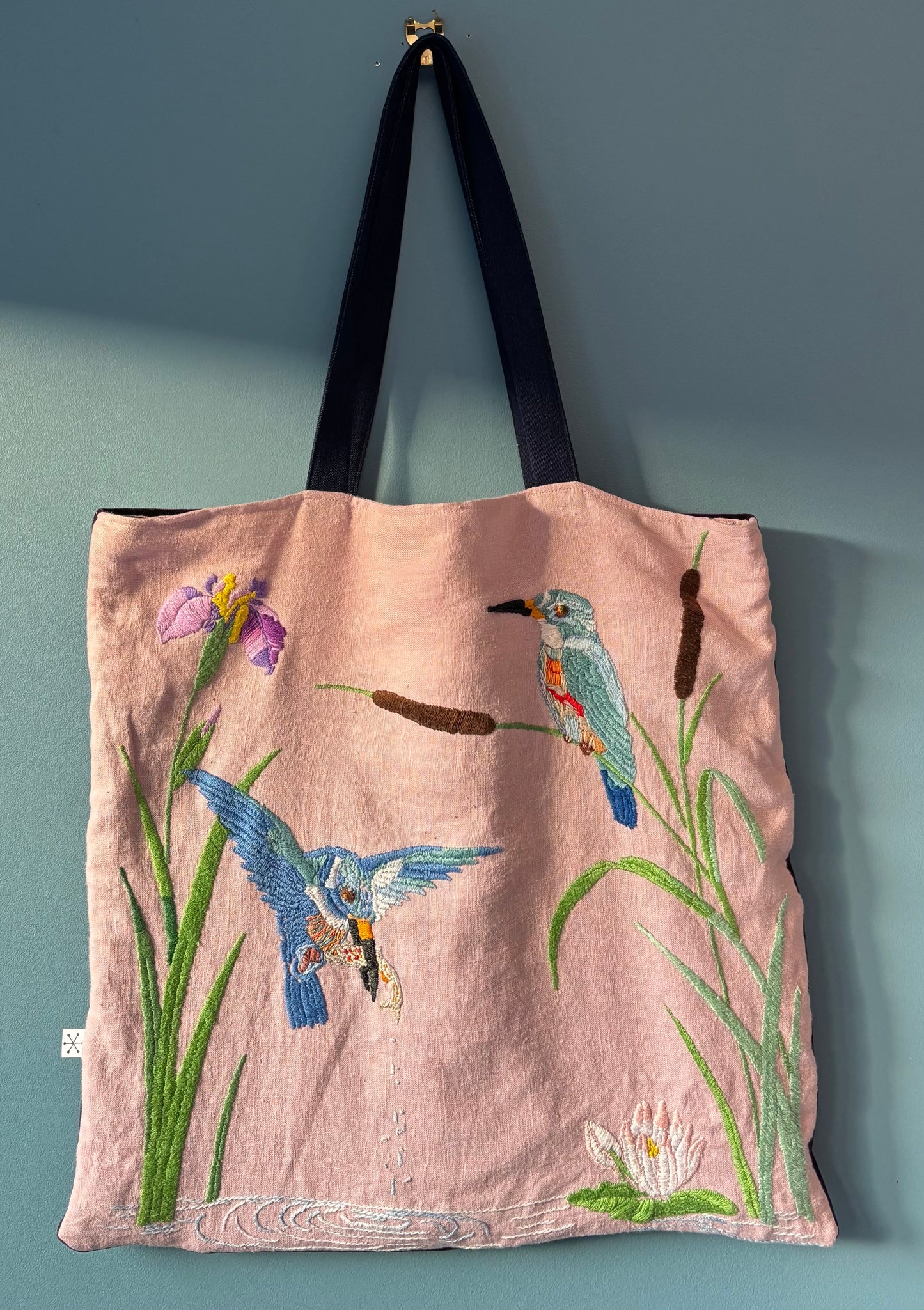 'Walthamstow Wetlands' embroidered tote bag